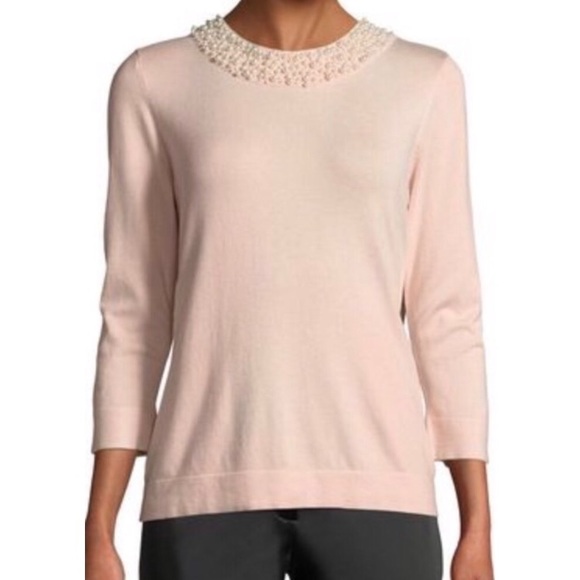 Karl Lagerfeld Sweaters - SALE Karl Lagerfeld Paris Pearl Neckline Sweater